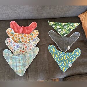 Bundle of 7 x baby bibs feeding burb drool bandanas